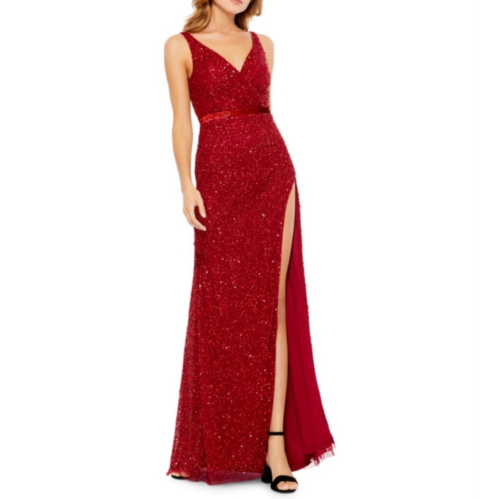 Mac Dugal Sequin A Line Gown
